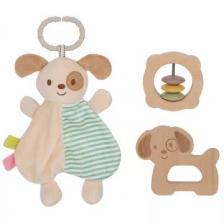 Tooy Toys: Bébijáték szett, fa - kutya
