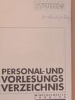 Personal- und Vorlesungsverzeichnis Wintersemester 1998/99 [antikvár]