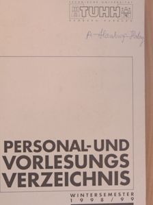 Personal- und Vorlesungsverzeichnis Wintersemester 1998/99 [antikvár]