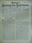 Allgemeine Zeitung des Judentums 2. Januar 1914 (gótbetűs) [antikvár]