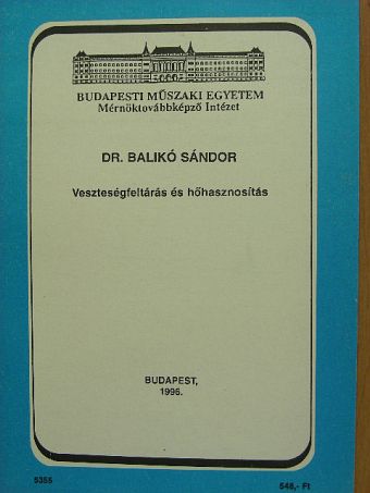 Dr. Balikó Sándor - Veszteségfeltárás és hőhasznosítás [antikvár]