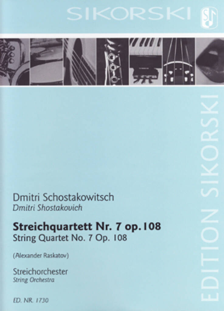 SOSZTAKOVICS / SCHOSTAKOWITSCH - STREICHQUARTETT NR.7 OP.108 STREICHORCHESTER (RASKATOV) PARTITÚRA