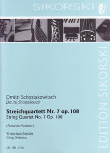 SOSZTAKOVICS / SCHOSTAKOWITSCH - STREICHQUARTETT NR.7 OP.108 STREICHORCHESTER (RASKATOV) PARTITÚRA