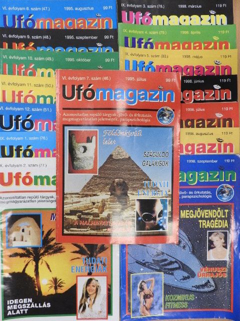 Boczor József - Ufómagazin 1995., 1998. (vegyes számok) (15 db) [antikvár]