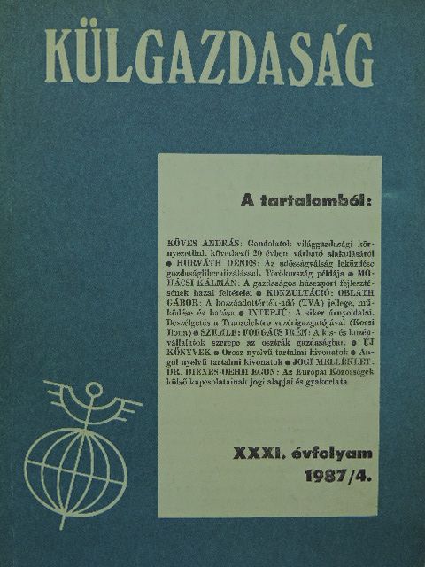 Dr. Dienes-Oehm Egon - Külgazdaság 1987/4 [antikvár]