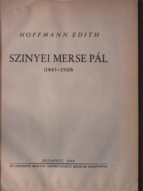 Hoffmann Edith - Szinyei Merse Pál [antikvár]