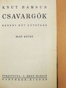 Knut Hamsun - Csavargók I-II. [antikvár]