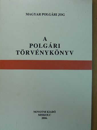 A polgári törvénykönyv [antikvár]