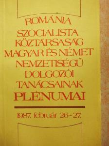 Románia Szocialista Köztársaság magyar és német nemzetiségű dolgozói tanácsainak plénumai [antikvár]