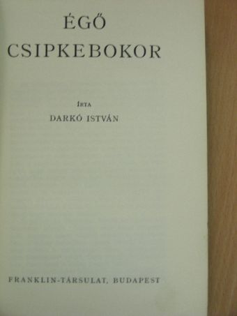 Darkó István - Égő csipkebokor [antikvár]