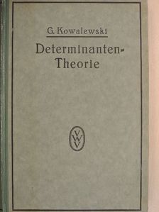 Dr. Gerhard Kowalewski - Einführung in die Determinantentheorie [antikvár]