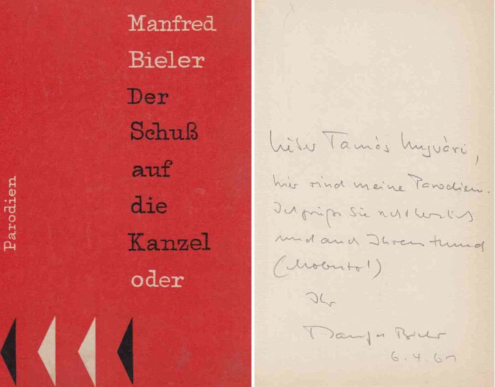Manfred Bieler - Der Schuß auf die Kanzel (dedikált) [antikvár]