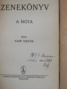 Papp Viktor - Zenekönyv (dedikált példány) [antikvár]