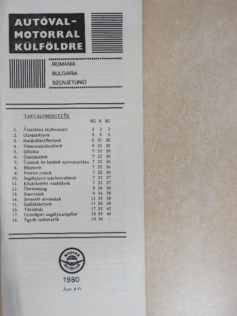 Autóval-motorral külföldre [antikvár]