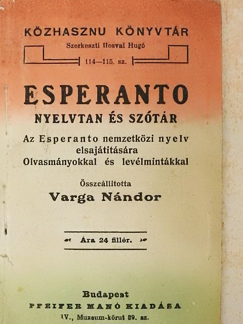 Esperanto nyelvtan és szótár [antikvár]