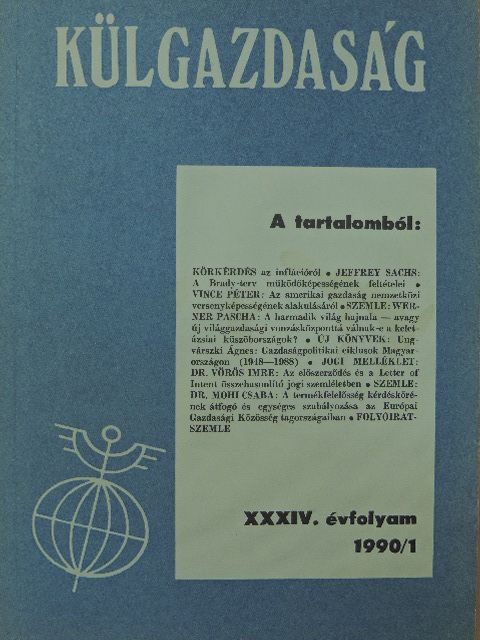 Dr. Mohi Csaba - Külgazdaság 1990/1 [antikvár]