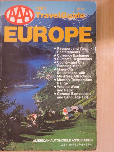 AAA Travel Guide to Europe 1991 [antikvár]