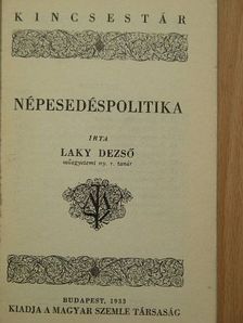 Laky Dezső - Népesedéspolitika [antikvár]