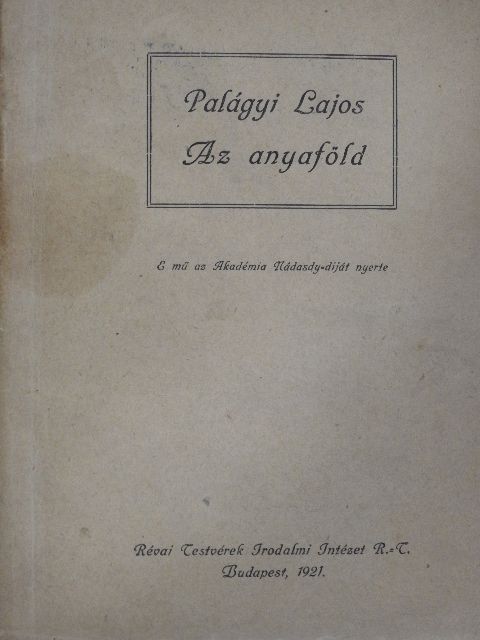 Palágyi Lajos - Az anyaföld [antikvár]
