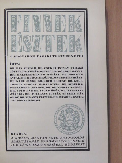 Bán Aladár - Finnek, észtek [antikvár]