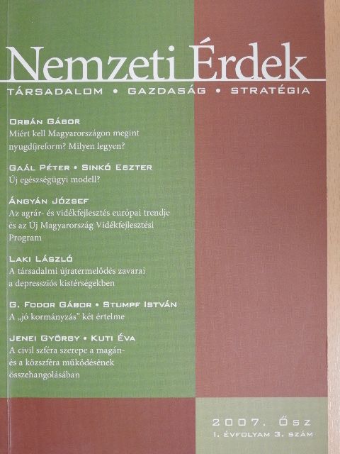 Ángyán József - Nemzeti érdek 2007/ősz [antikvár]