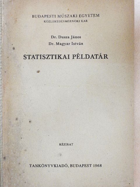 Dr. Dusza János - Statisztikai példatár [antikvár]