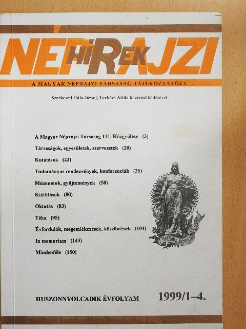 Balázs Lajos - Néprajzi Hírek 1999/1-4. [antikvár]