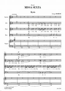 SELMECZI GYÖRGY - MISSA SEXTA PER CORO MISTO ED ORGANO