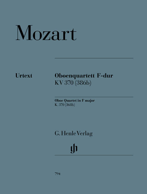 MOZART, W,A, - OBOENQUARTETT F-DUR KV 370 (368b) URTEXT, STIMMEN (ERNST HERTTRICH)