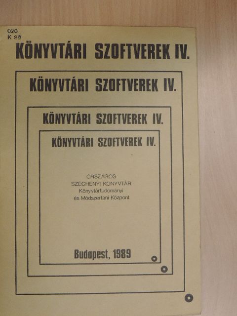 Könyvtári szoftverek IV. [antikvár]