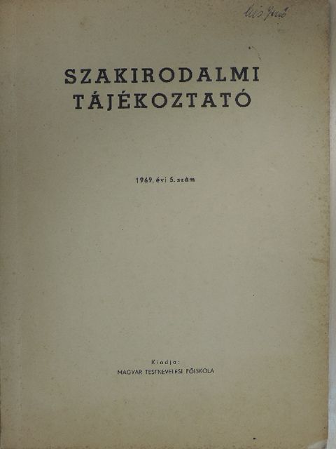 Szakirodalmi tájékoztató 1969/5. [antikvár]