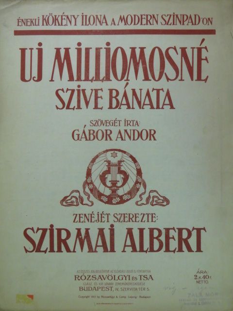 Gábor Andor - Uj milliomosné szive bánata [antikvár]