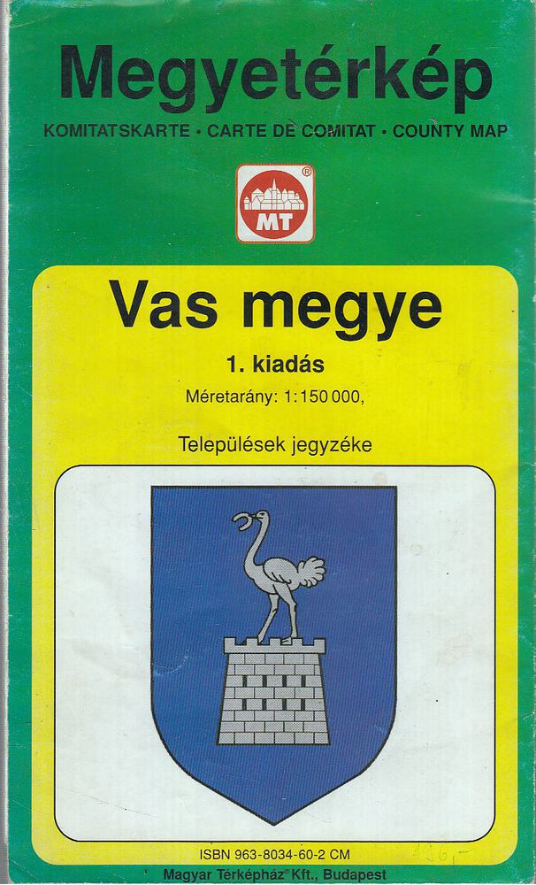 Megyetérkép: Vas megye 1:150 000 [antikvár]