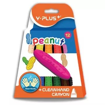 Y-Plus: Peanut marok zsírkréta, 12 db-os