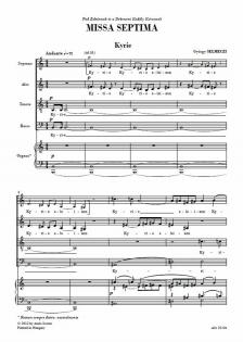 SELMECZI GYÖRGY - MISSA SEPTIMA PER CORO MISTO ED ORGANO