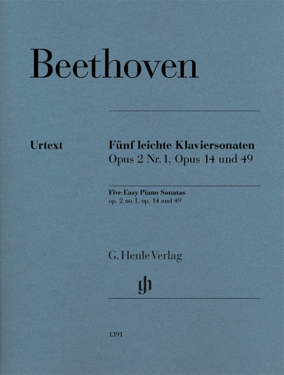 BEETHOVEN - FÜNF LEICHTE KLAVIERSONATEN OP.2 NR.1, OP.14 UND 49