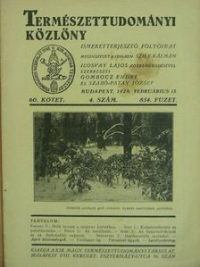 Természettudományi Közlöny 1928. februárius 15. [antikvár]