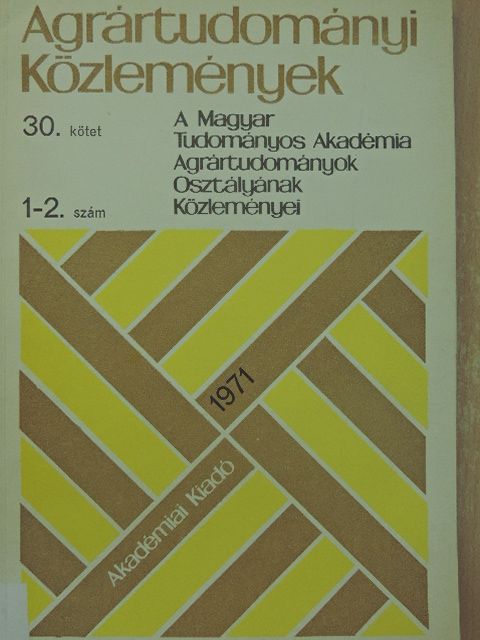 Balla László - Agrártudományi Közlemények 1971/1-2. [antikvár]
