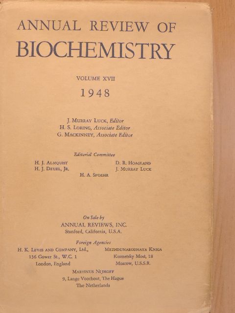 Annual Review of Biochemistry 1948 [antikvár]