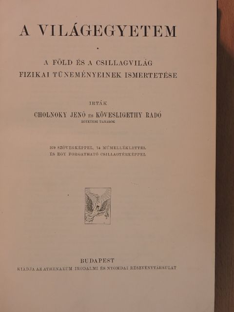 Cholnoky Jenő - A Világegyetem [antikvár]