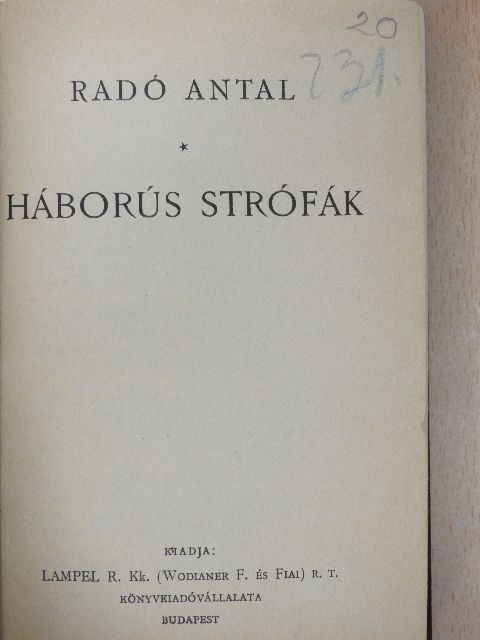 Arany János - Háborús strófák/Berzsenyi Dániel válogatott versei/A helység kalapácsa/János vitéz/Szilágyi és Hajmási/Az első lopás/Jóka ördöge/Toldi estéje [antikvár]