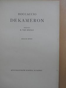 Giovanni Boccaccio - Dekameron II. (töredék) [antikvár]