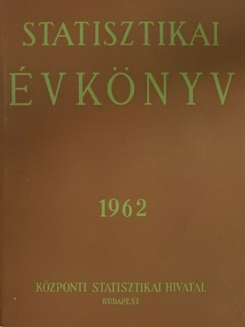 Statisztikai évkönyv 1962 [antikvár]