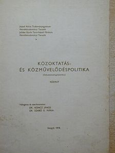 Közoktatás- és közművelődéspolitika [antikvár]
