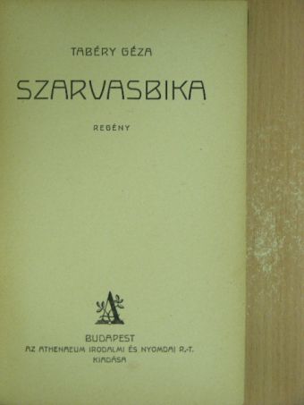 Tabéry Géza - Szarvasbika [antikvár]