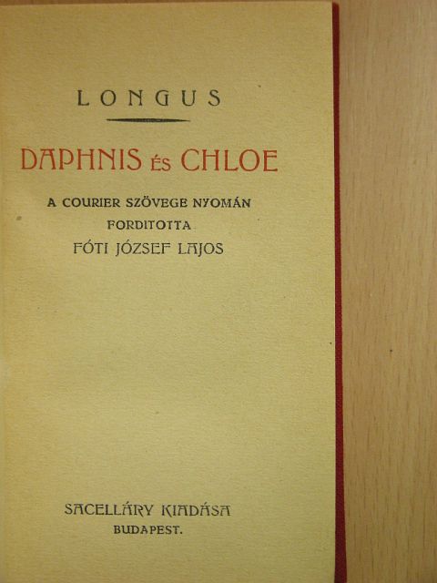 Longus - Daphnis és Chloe [antikvár]