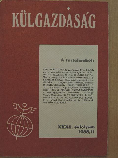 Dr. Burai-Kovács János - Külgazdaság 1988/11 [antikvár]
