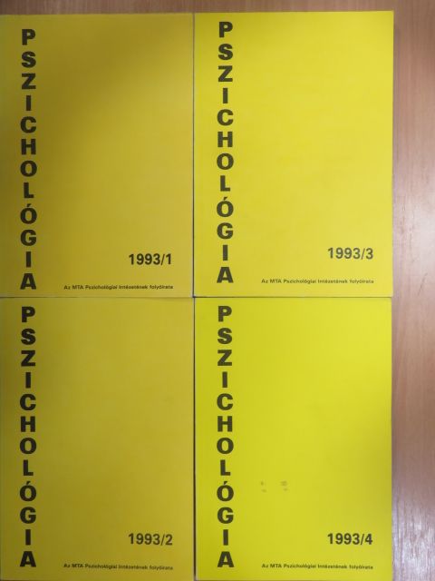 Bakon Ildikó - Pszichológia 1993/1-4. [antikvár]