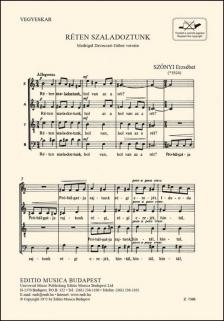 SZŐNYI ERZSÉBET - RÉTEN SZALADOZTUNK. MADRIGÁL DEVECSERI GÁBOR VERSÉRE (SATB)
