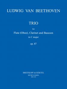 BEETHOVEN - TRIO FOR FLUTE (OBOE), CLARINET AND BASSOON IN C MAJOR OP.87 (J.P.NEWHILL)